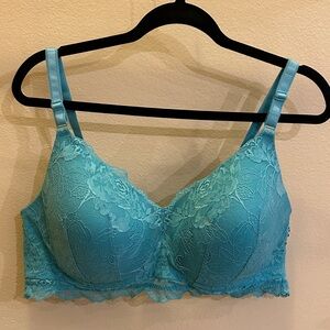 Torrid Curves Turquoise Lace Full Coverage Bra